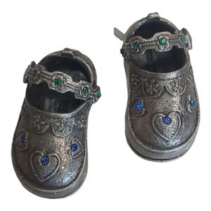Pewter Hearts & Buckles Shoe New In Box